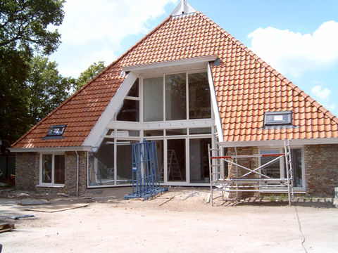 Mildam, verbouw grote boerderij