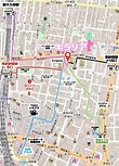 地図上のキラリア、経路表示、コンカフェ 人気、貸切 東京、シェアレストラン 東京、KiraReal~キラリア。