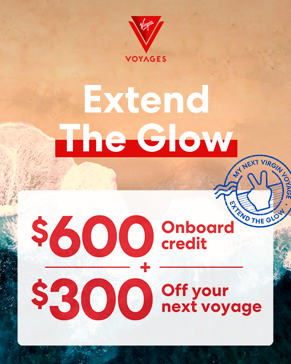 Virgin Voyages promotion prior to disembarking 
