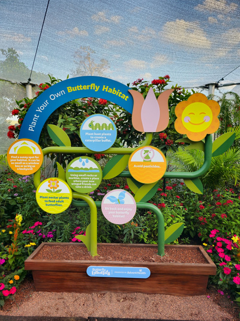 Plant your Own Butterfly Habitat signage at Butterfly Landing