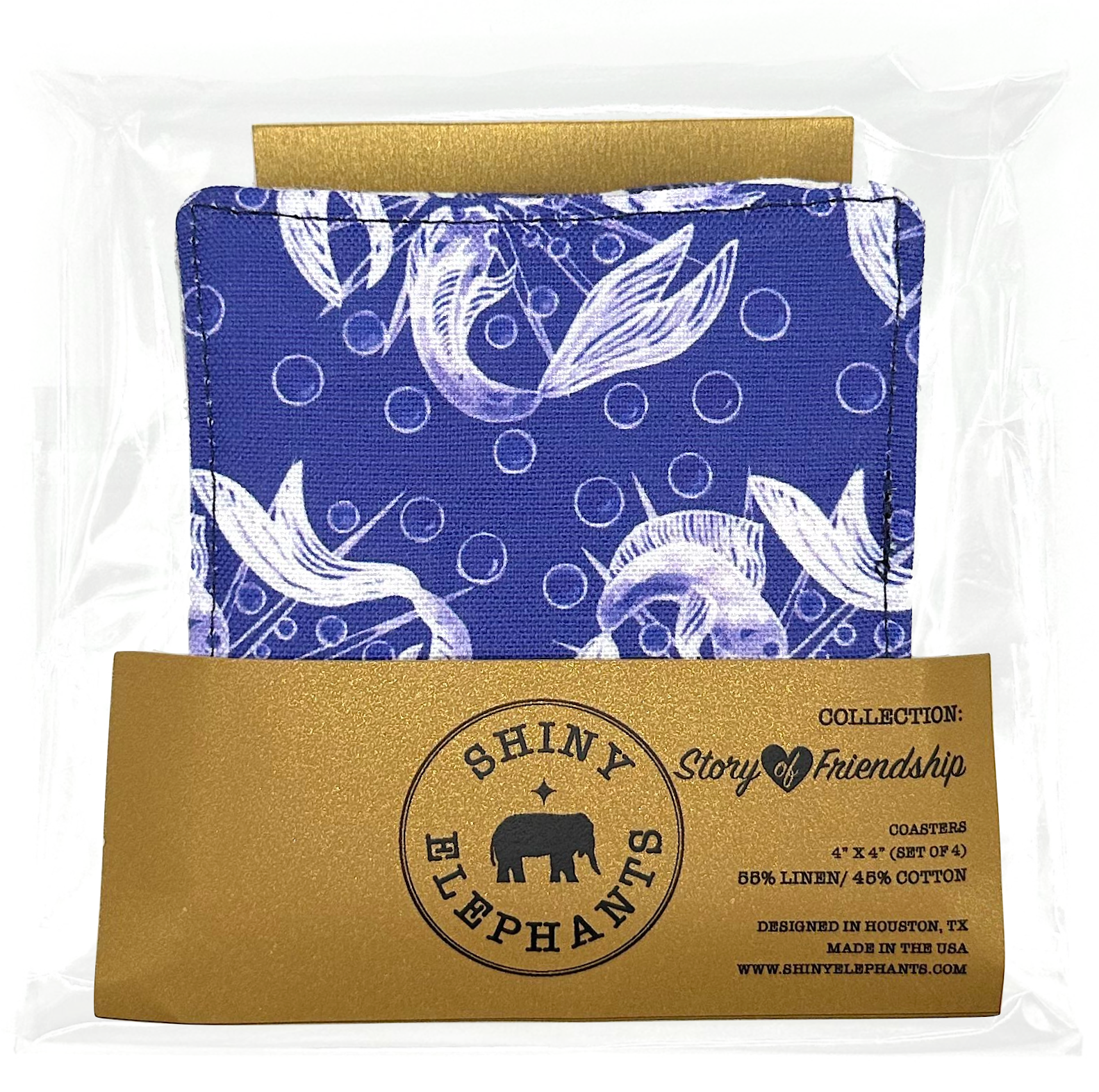 Friendship Love Story Fabric Coasters (I/W)