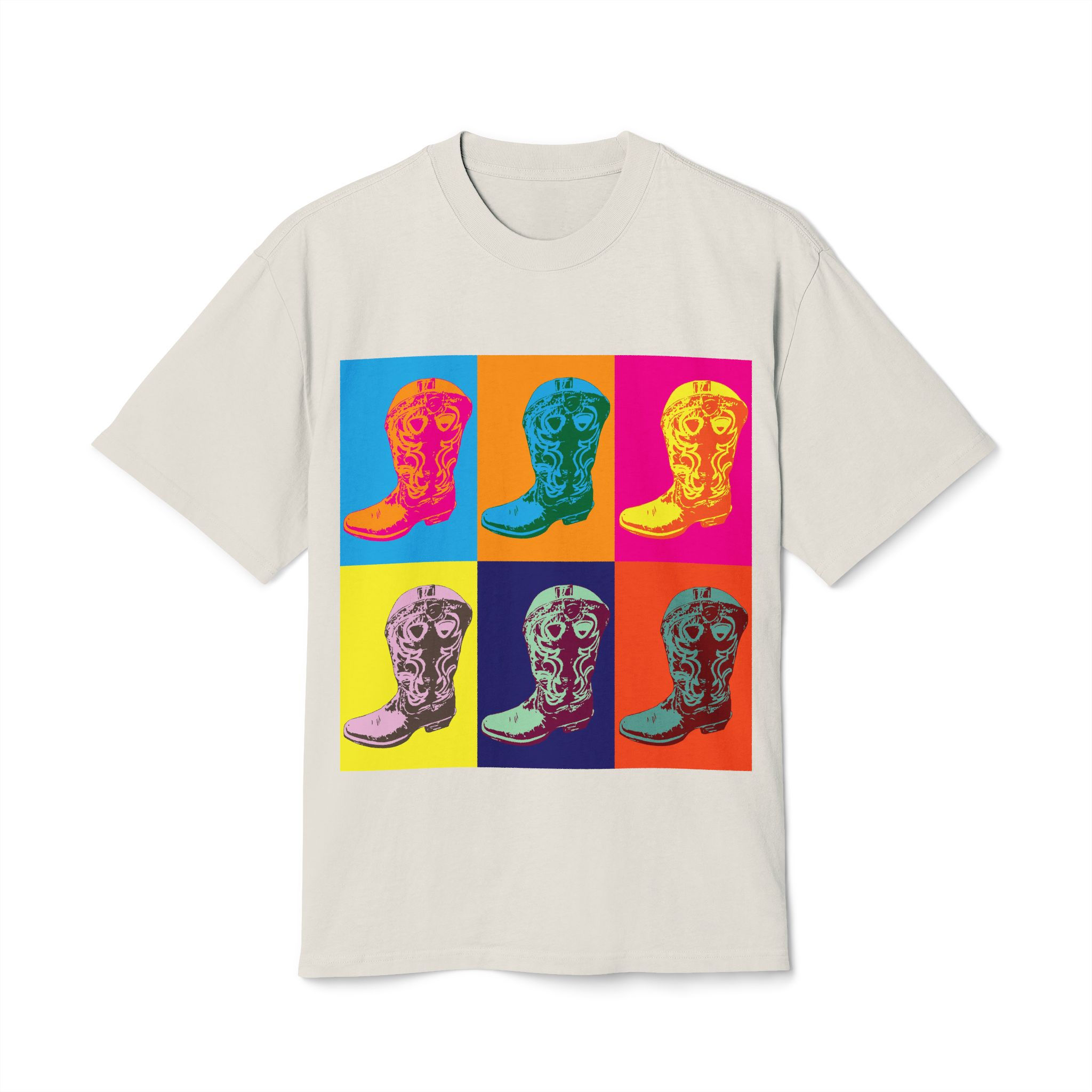 Pop Art Cowboy Boots Tee | Toughen Up Buttercup back print