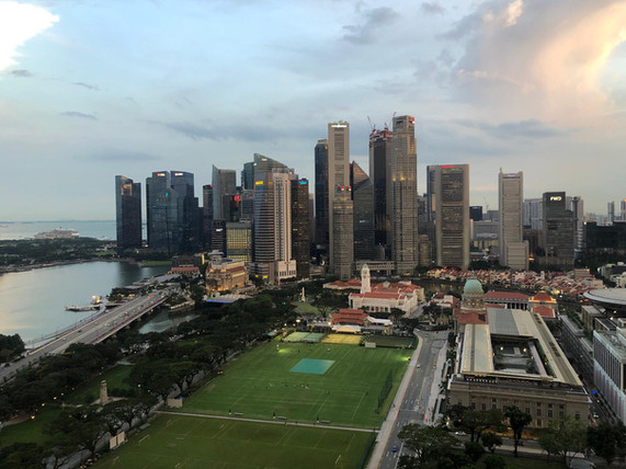 View overlooking the Singapore Padang, Cricket Club and CBD areaAdam Hyslop, Singapore Quarantine, feature story by Brilliant-Online