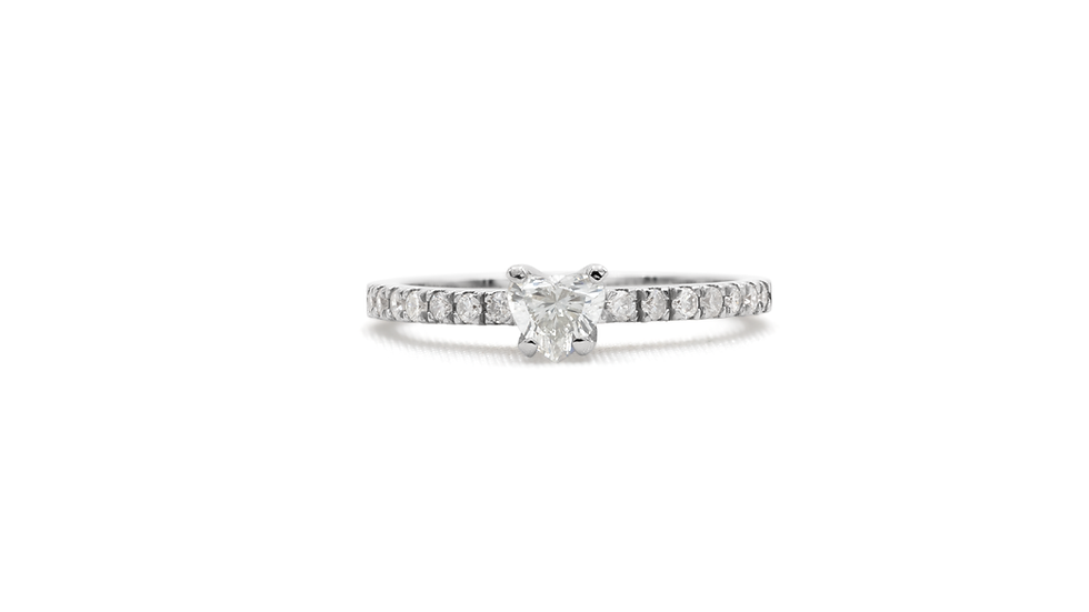 Miniatura: Anillo Diamante Corte Corazón