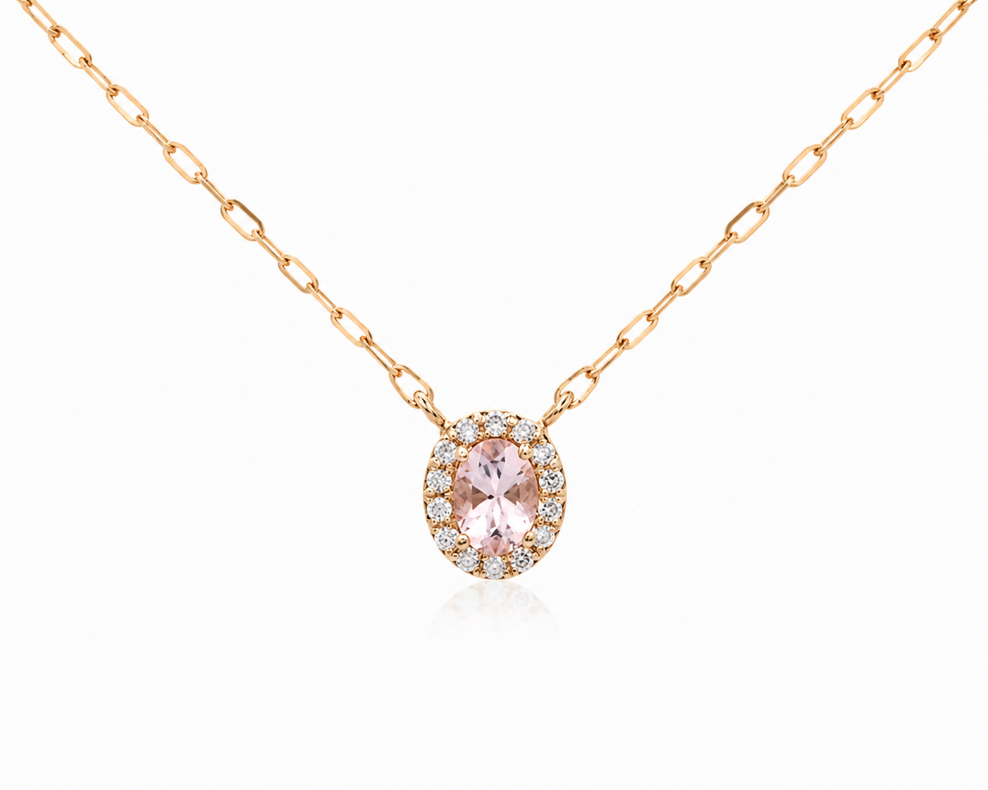 Dije Morganita Oval con Halo