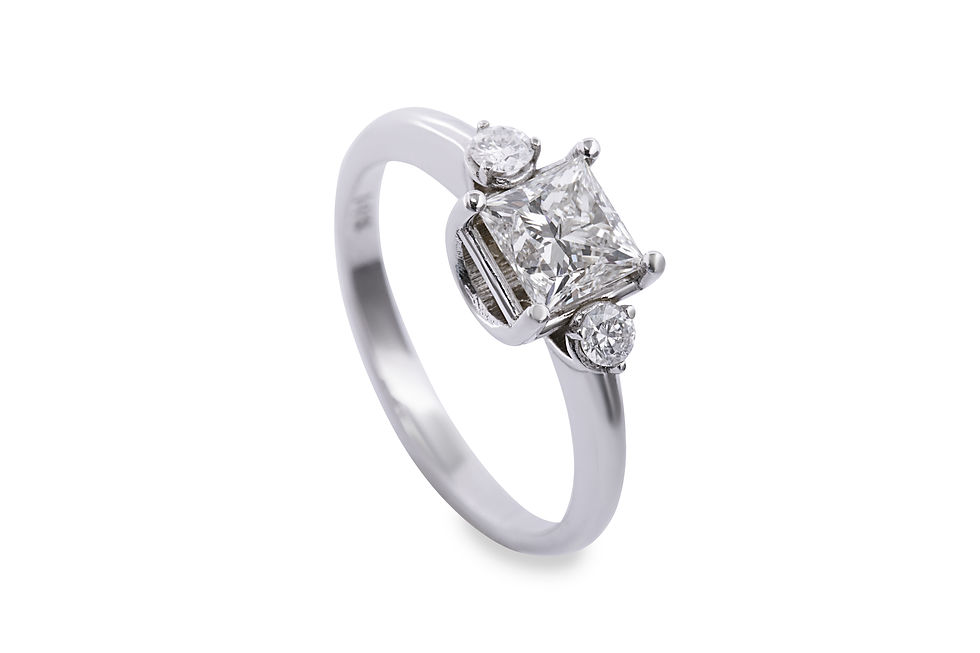 Miniatura: Anillo Diamante Princess 0.71 cts I VS1 GIA