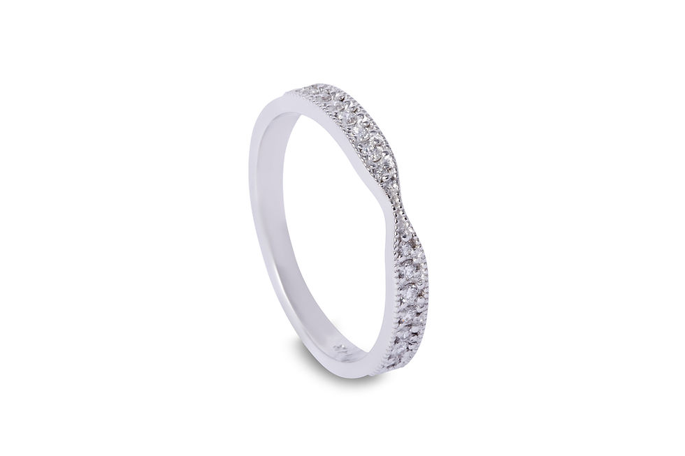 Miniatura: Churumbela 14 k oro blanco con Diamantes 0.15 cts