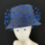 Cappello con veletta a pois, Bucket Hat with Veil, Cappello Invitata, Unusual Hat, Claudia della Frattina
