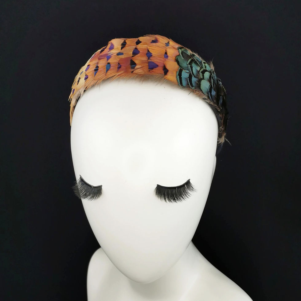 Miniatura: Cerchietto Piume, Feathers Headband, Wedding Guest Headpiece, Fascinator, Claudia della Frattina JCN Fascinators