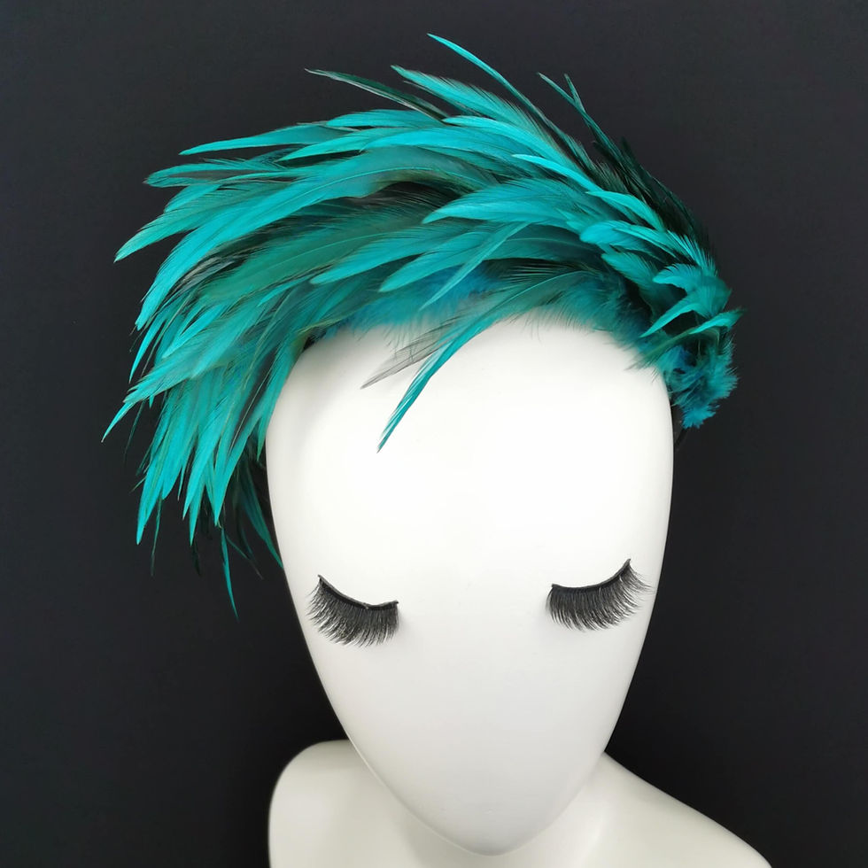 Thumbnail: Cerchietto Piume, Headband with Feathers, Wedding Guest Headpiece, Fascinator, Claudia della Frattina JCN Fascinators