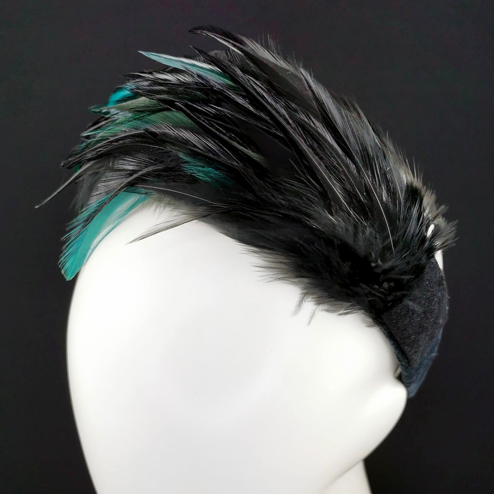 Thumbnail: Cerchietto Piume, Headband with Feathers, Wedding Guest Headpiece, Fascinator, Claudia della Frattina JCN Fascinators