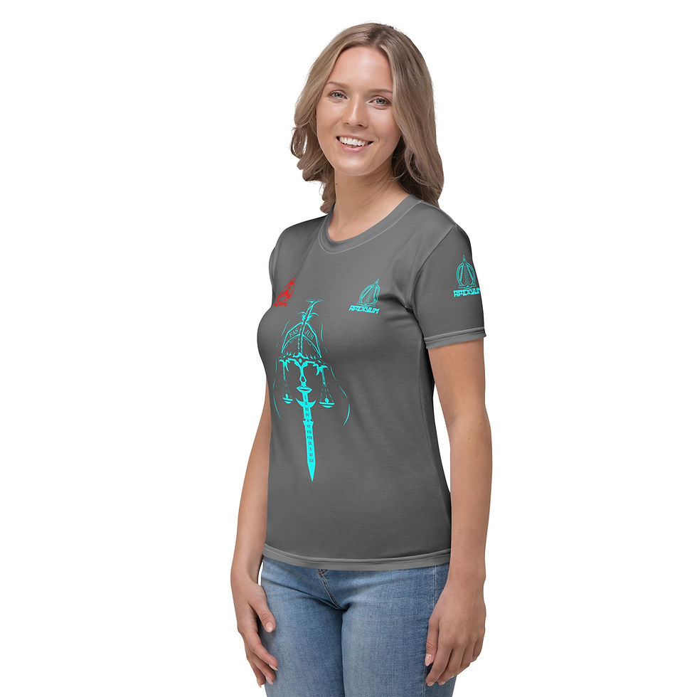 Thumbnail: Apexyum "The Sacred Cipher" Black Edition Women's T-Shirt – Apexyum Wear
