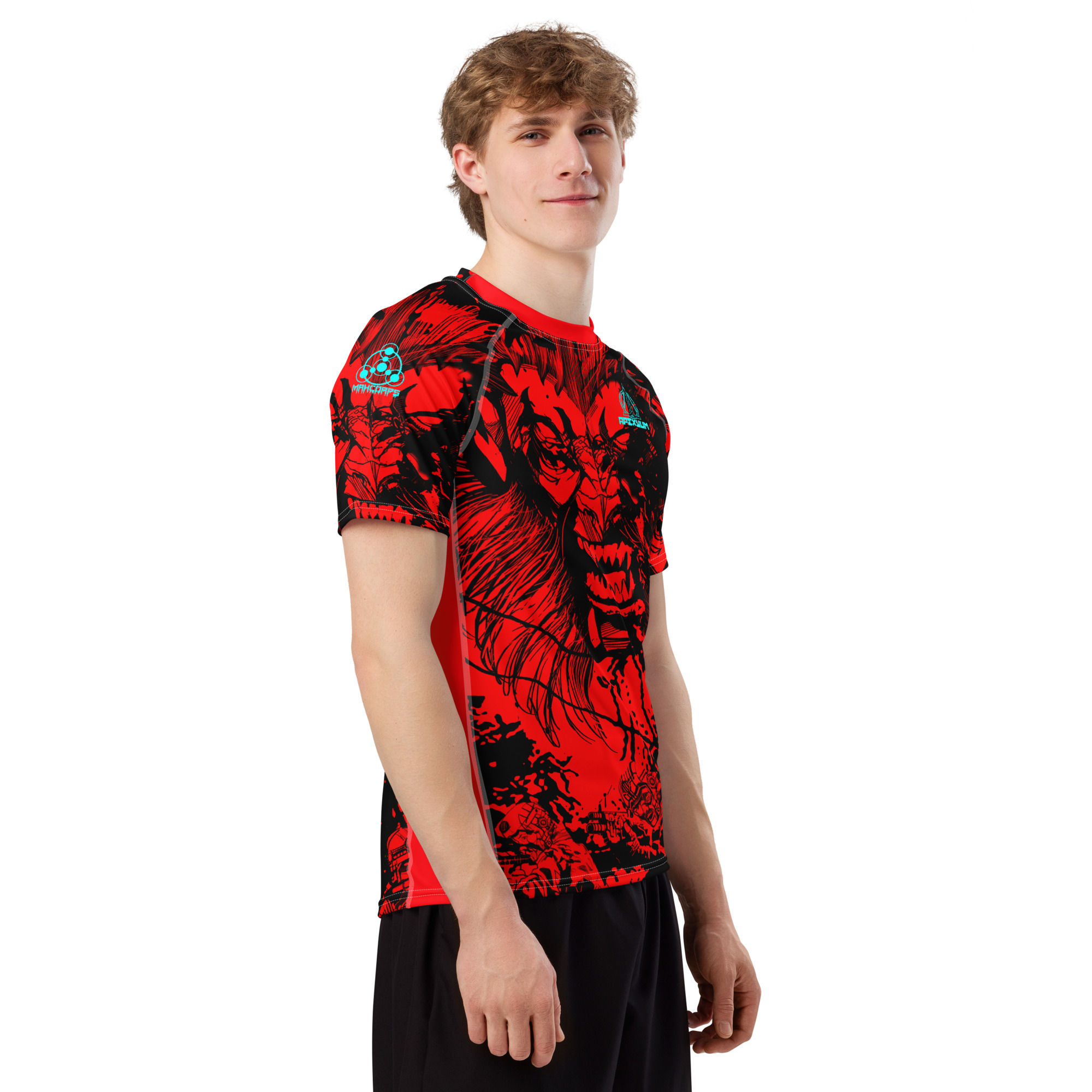 Wildrage Helltiger "Cover Edition" Men's Short Sleeve Rash Guard