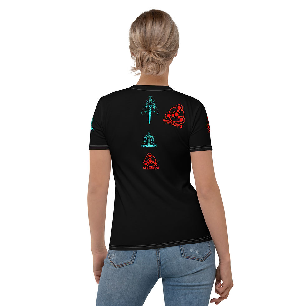 Thumbnail: Apexyum "The Sacred Cipher" Black Edition Women's T-Shirt 