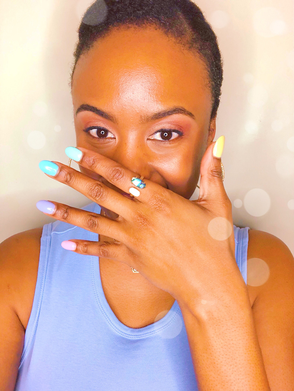 Rainbow Nails. Nail Art. SNS Nails. Healthy Glam