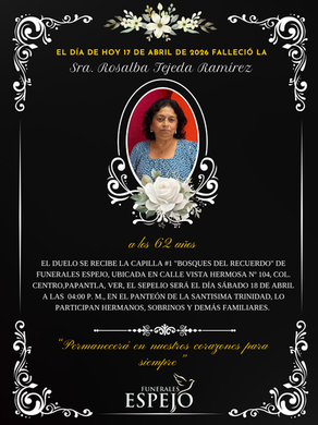 Sra. Rosalba Tejeda Ramírez