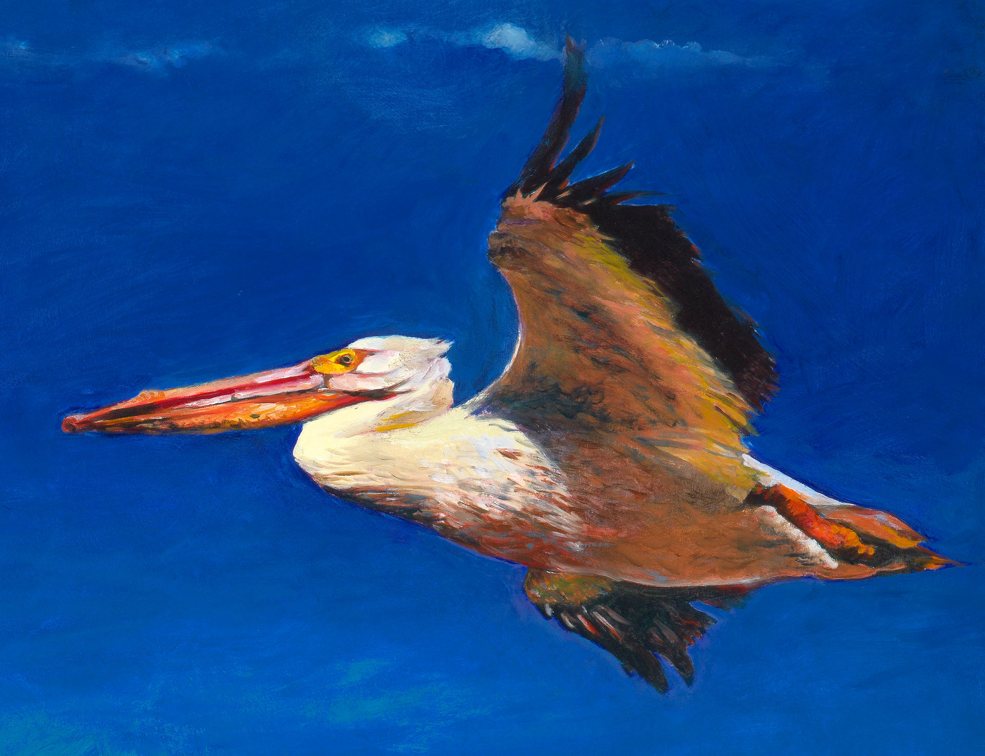 detail of painting - pelican