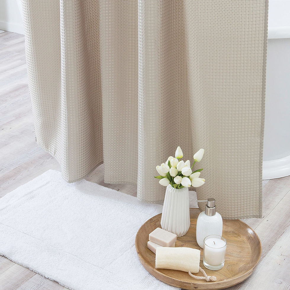 Waffle Shower curtain