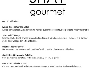 The Galley / Friday 9/15 Menu