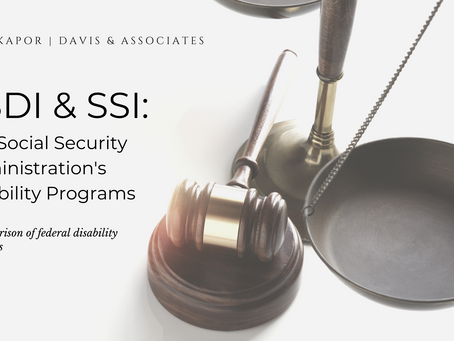 SSDI and SSI: Social Security Disability Programs