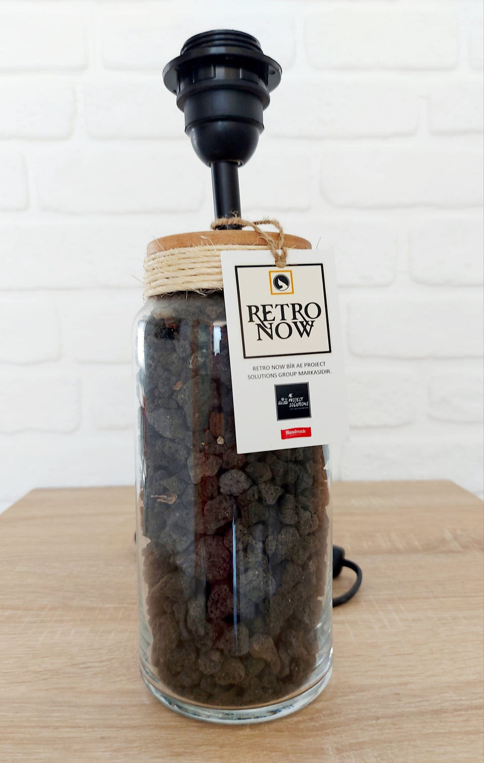 Thumbnail: RETRO NOW VOLCANO BLACK GLASS LEG LAMP