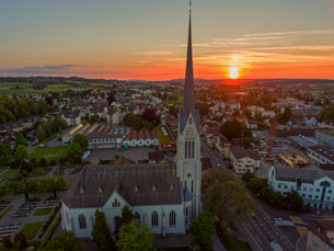 Stockaufnahmen der Evangelischen Kirche in Amriswil