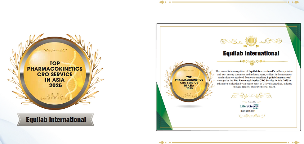 Equilab International as top Pharmacokinetics PK cro service in Asia 2025