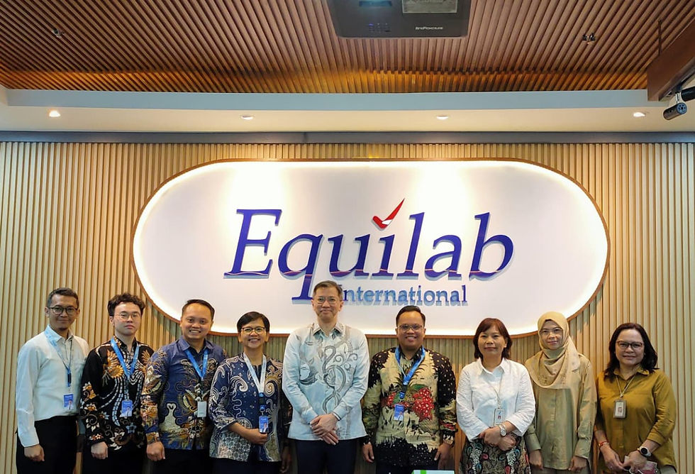 Deputi 1 BPOM dr William Adi Teja, Ria Christine Siagian, Atti Ratnawiati kunjungan ke Equilab International untuk Uji Klinik dan Bioekivalensi (BE)