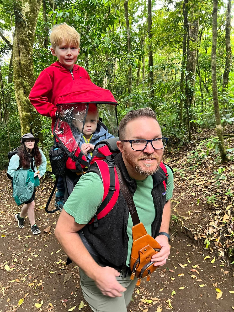 If your back can handle it, technically two kids can go for a ride with the standing bar in the back!