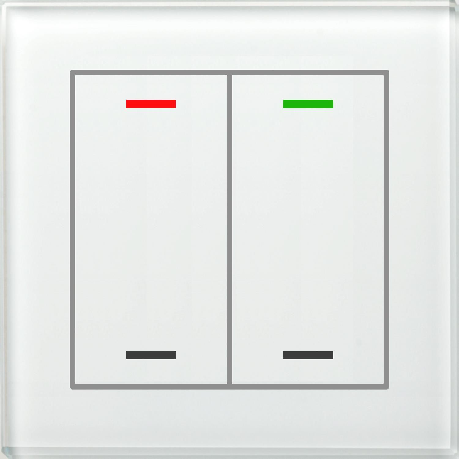 Glass Push-button II Lite 2-fold, RGBW