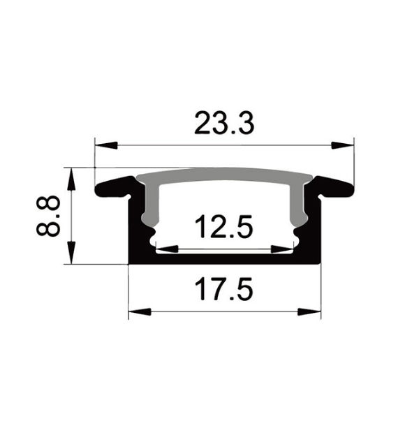 Μικρογραφία: LE2507D Aluminum Profile Recessed Series