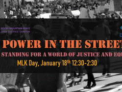 Power In the Streets:  Standing for a World of Justice and Equity, January 18th