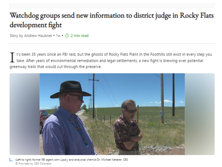 Development in the Rocky Flats fight