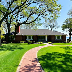 sprawling older brick ranch on Lake Erie in Ohio.jpg