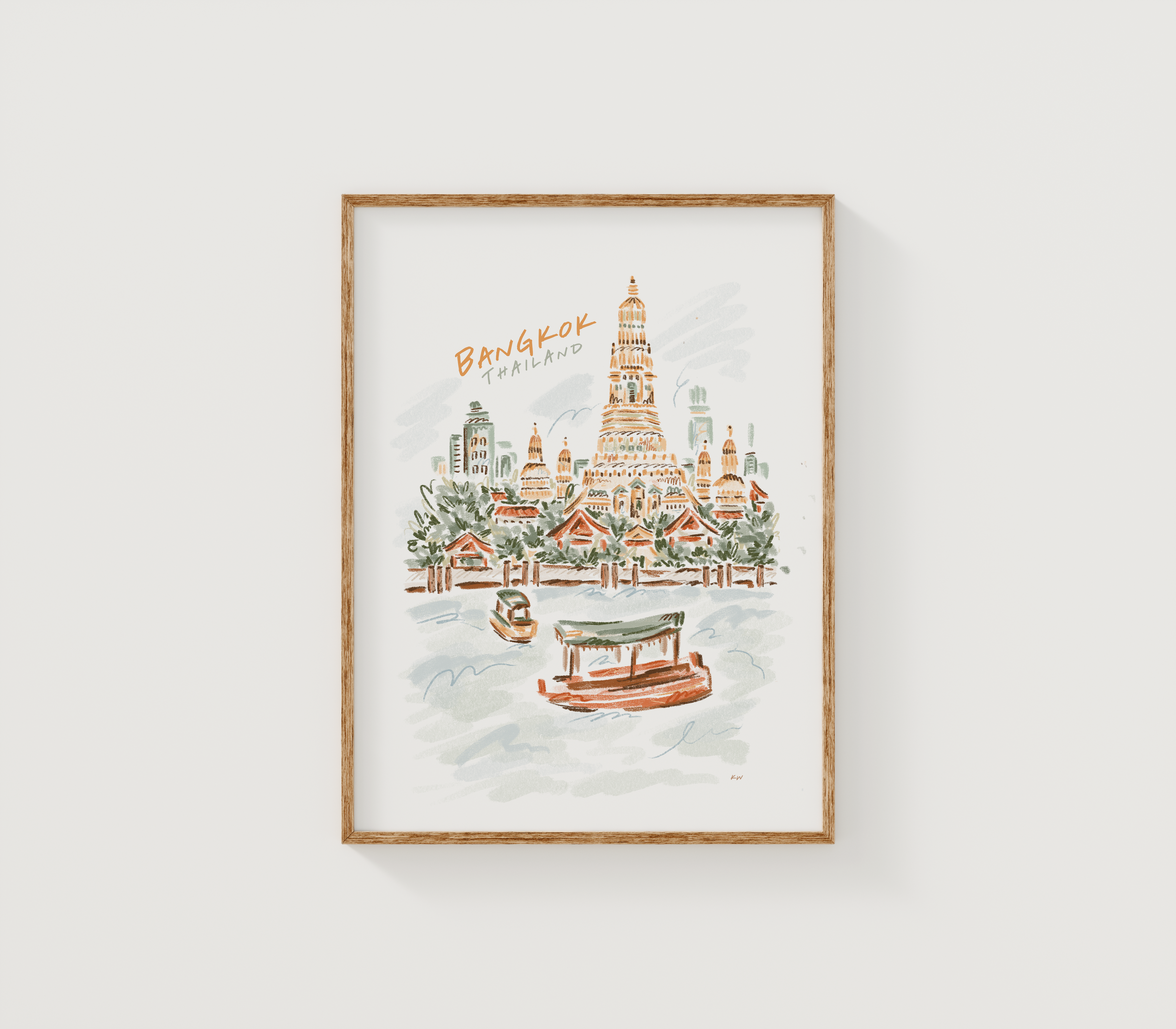 Bangkok Travel Print