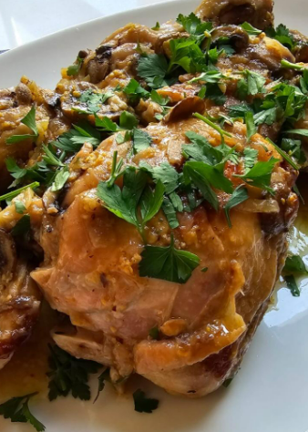 Pollo a la mostaza