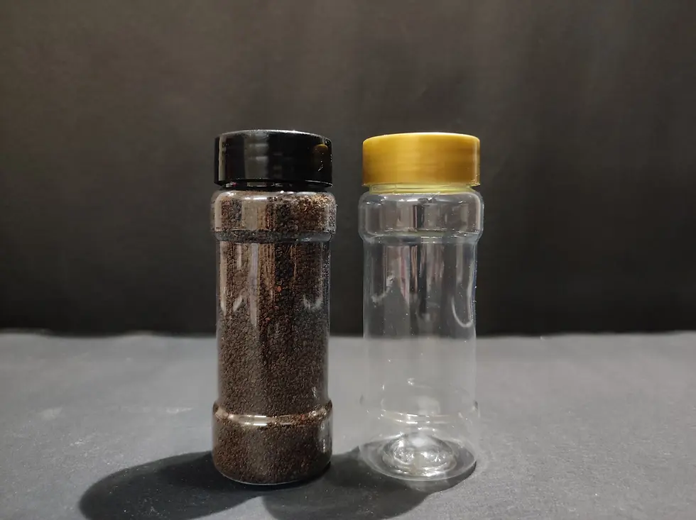 Thumbnail: Empty and filled cosmetic plastic jars