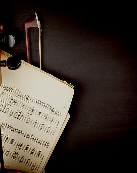 Violin over Sheet Music