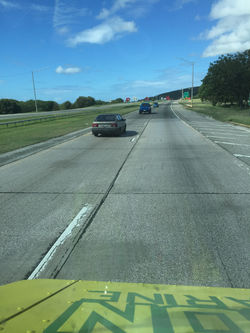 Lemon Submarine on the road