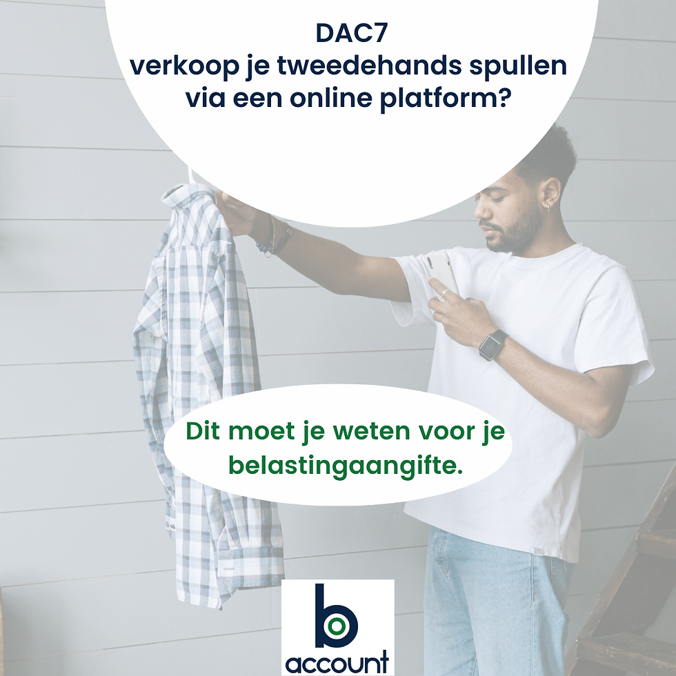 DAC7: verkoop je tweedehands spullen via een online platform? Dit moet je weten voor je belastingaangifte.