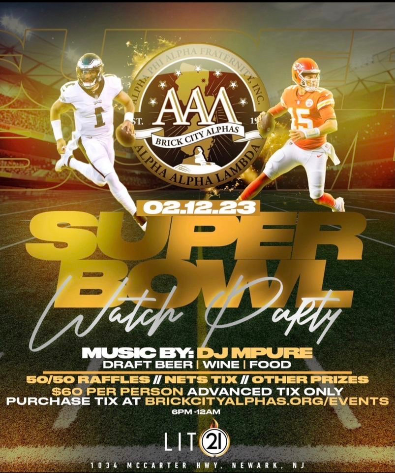 SuperBowl Watch Party Brick City Alphas