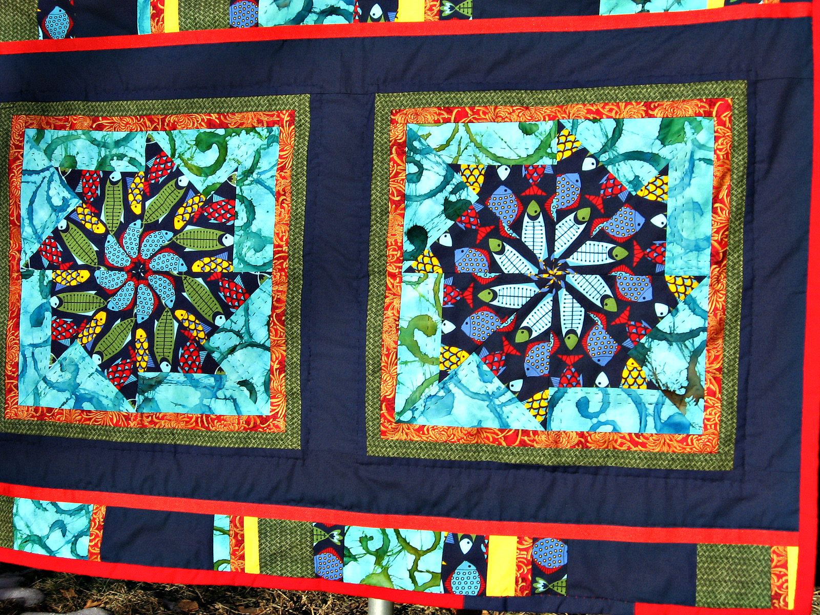 Fishy stack and whack quilt