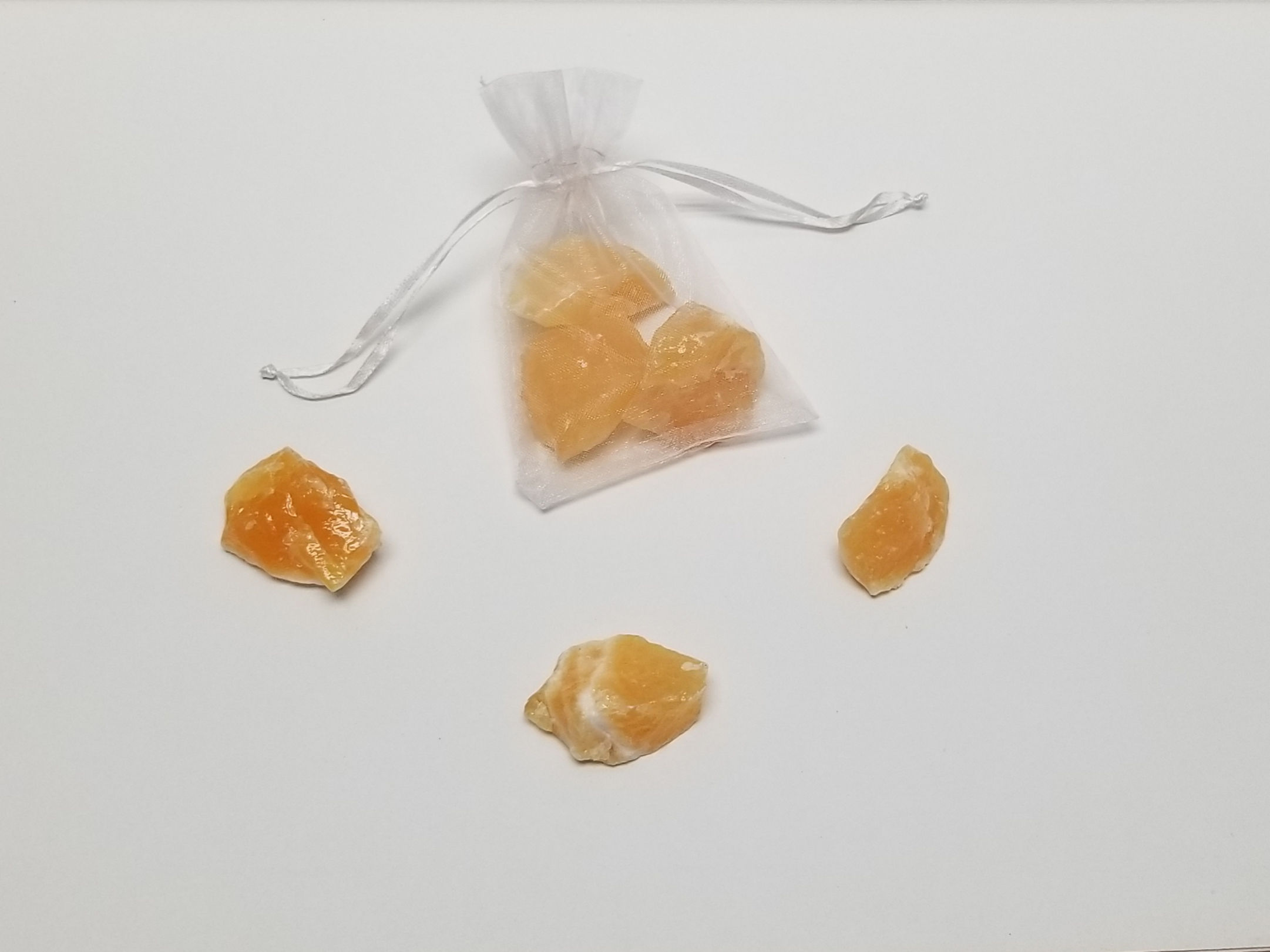Orange Calcite - Rough/Tumbled