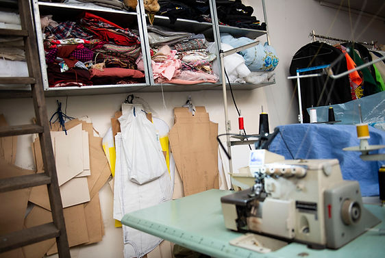 Inside Bleu M's studio