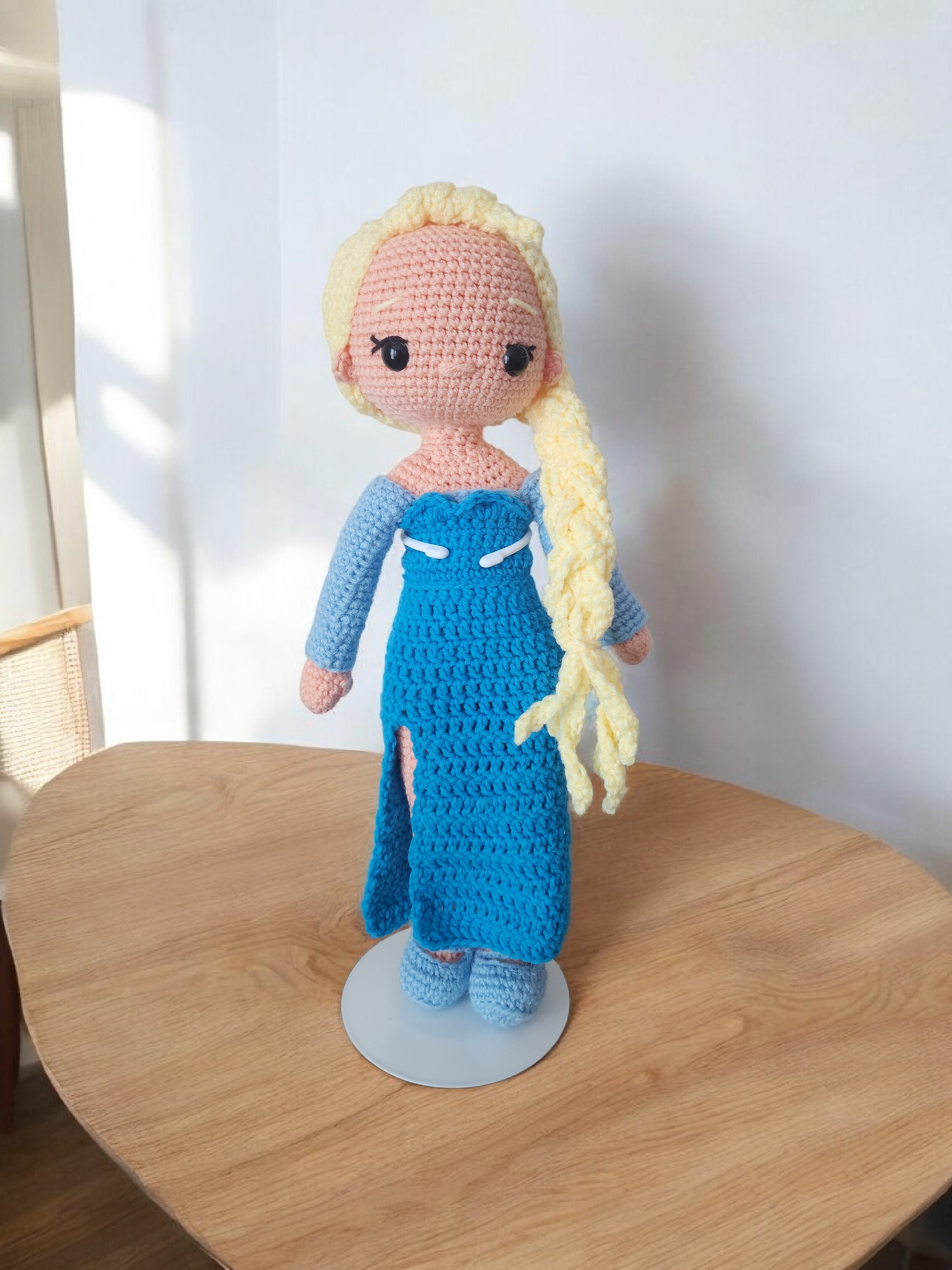 ❄️Ice Queen-Inspired Crochet Doll – 12 Inch Handmade Plush ❄️