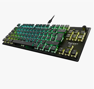 The Roccat Vulcan TKL Pro is a great choice for serious gamers looking for a lightweight and responsive keyboard. The keyboard uses Roccat's Titan switches, which ensure fast and precise input.