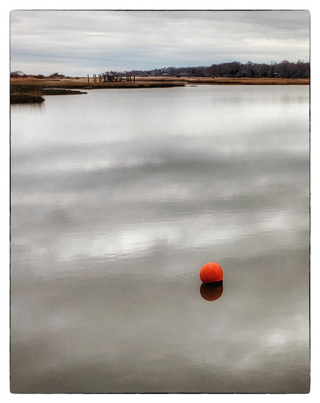 Red buoy on Flax Pond