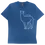 Thumbnail: steel blue color T-shirt with alpaca printed on it