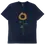 Thumbnail: navy blue color T-shirt with sunflower printed on it