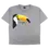 Thumbnail: heather gray color kids T-shirt with toucan printed on it